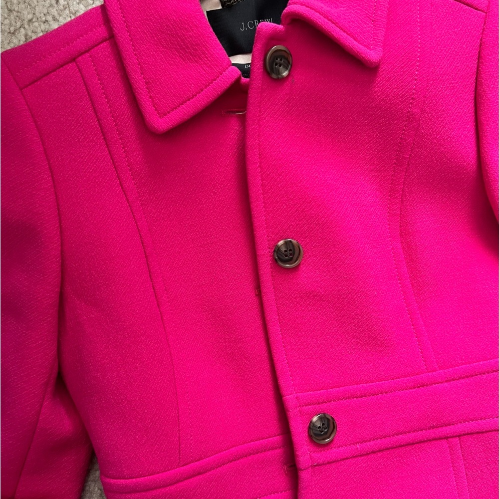 J. Crew Fuchsia Double Cloth Jacket